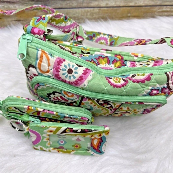 Vera Bradley Tutti Frutti Floral Quilted Purse Shoulder Bag CrossBody Wallet Set - Picture 9 of 12